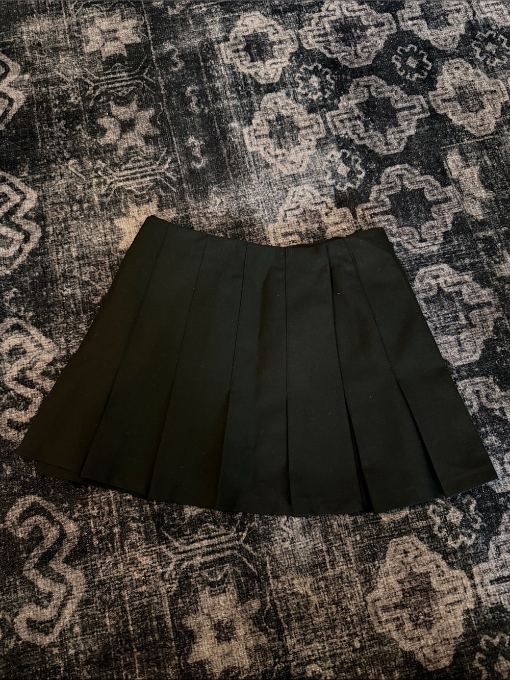 Zara Black Pleated Mini Skirt